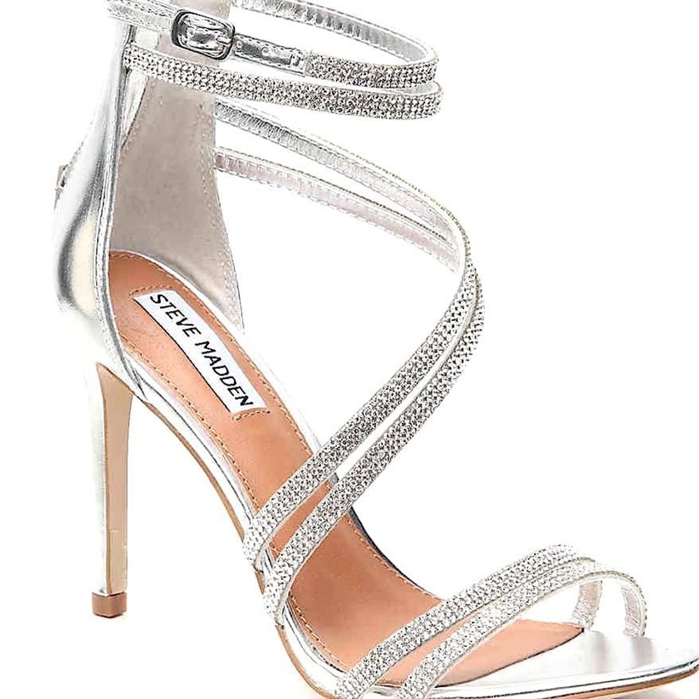 Steve Madden Strappy Rhinestone Heels